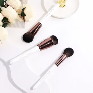 3Pcs pearl white Makeup Brush set